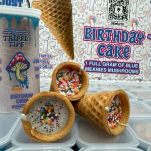 Trippy Tips Mushroom Cones Birthday Cake