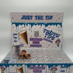 Trippy Tips Birthday Cake Mushroom Cones